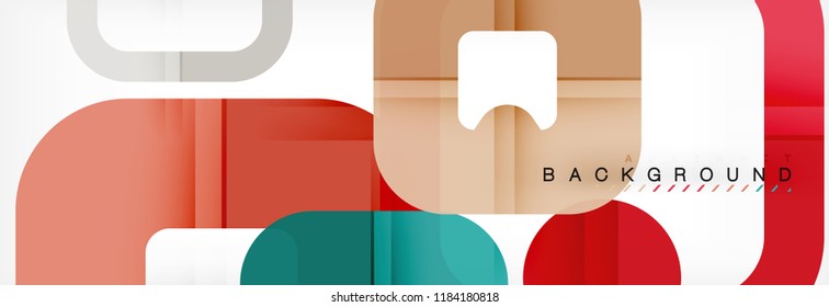Square geometric background, multicolored template for business or technology presentation or web brochure cover layout, vector wallpaper.
