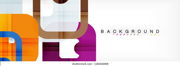 Fondo geométrico cuadrado, plantilla multicolor para presentación de negocios o tecnología o diseño de portada de folletos web, fondo de pantalla vectorial.