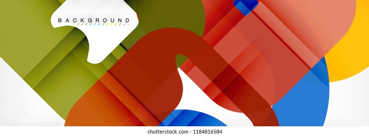 Square geometric background, multicolored template for business or technology presentation or web brochure cover layout, vector wallpaper.