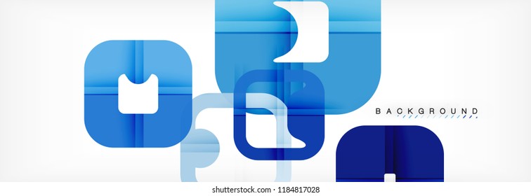 Square geometric background, multicolored template for business or technology presentation or web brochure cover layout, vector wallpaper.