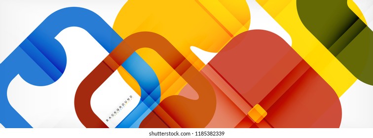 Square geometric background, multicolored template for business or technology presentation or web brochure cover layout, vector wallpaper.