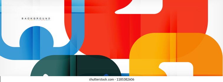 Square geometric background, multicolored template for business or technology presentation or web brochure cover layout, vector wallpaper.