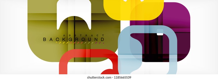 Square geometric background, multicolored template for business or technology presentation or web brochure cover layout, vector wallpaper.