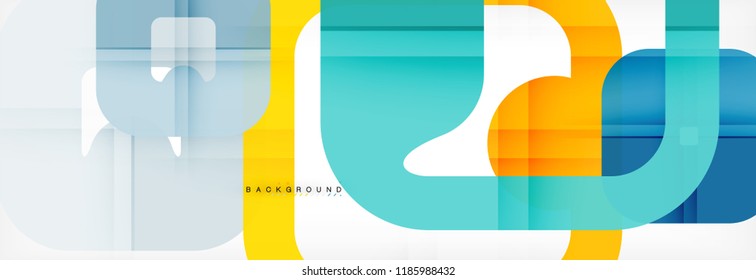 Fondo geométrico cuadrado, plantilla multicolor para presentación de negocios o tecnología o diseño de portada de folletos web, fondo de pantalla vectorial.
