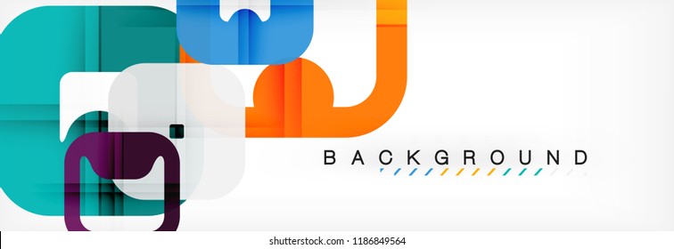 Square geometric background, multicolored template for business or technology presentation or web brochure cover layout, vector wallpaper.