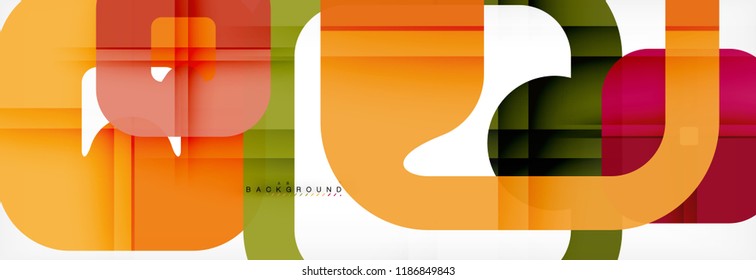 Square geometric background, multicolored template for business or technology presentation or web brochure cover layout, vector wallpaper.