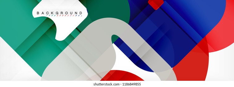 Square geometric background, multicolored template for business or technology presentation or web brochure cover layout, vector wallpaper.