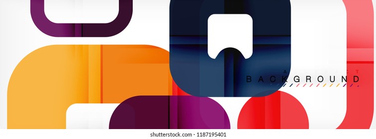 Square geometric background, multicolored template for business or technology presentation or web brochure cover layout, vector wallpaper.