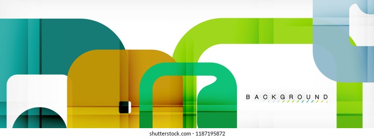 Square geometric background, multicolored template for business or technology presentation or web brochure cover layout, vector wallpaper.