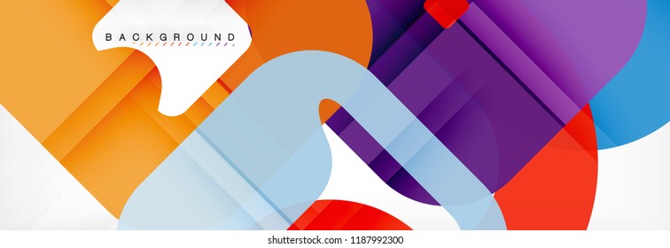 Quadratischer geometrischer Hintergrund, mehrfarbige Vorlage für Geschäfts- oder Technologiepräsentation oder Webbroschürenübersicht, Vektorhintergrund.