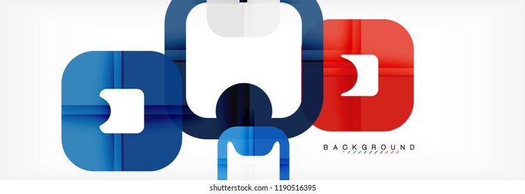 Square geometric background, multicolored template for business or technology presentation or web brochure cover layout, vector wallpaper.