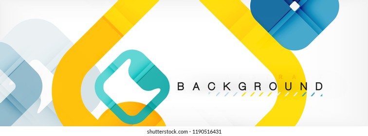 Square geometric background, multicolored template for business or technology presentation or web brochure cover layout, vector wallpaper.
