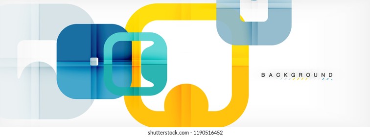 Square geometric background, multicolored template for business or technology presentation or web brochure cover layout, vector wallpaper.