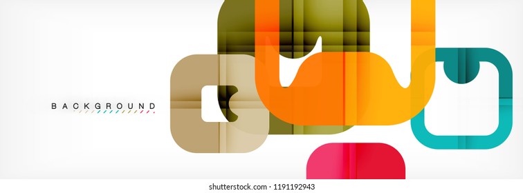 Square geometric background, multicolored template for business or technology presentation or web brochure cover layout, vector wallpaper.