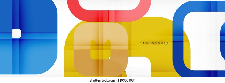 Square geometric background, multicolored template for business or technology presentation or web brochure cover layout, vector wallpaper.