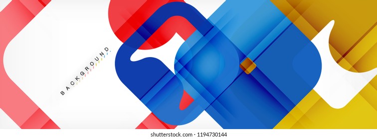 Square geometric background, multicolored template for business or technology presentation or web brochure cover layout, vector wallpaper.