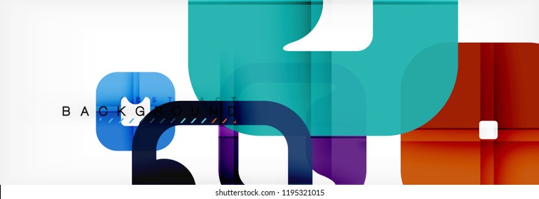 Square geometric background, multicolored template for business or technology presentation or web brochure cover layout, vector wallpaper.