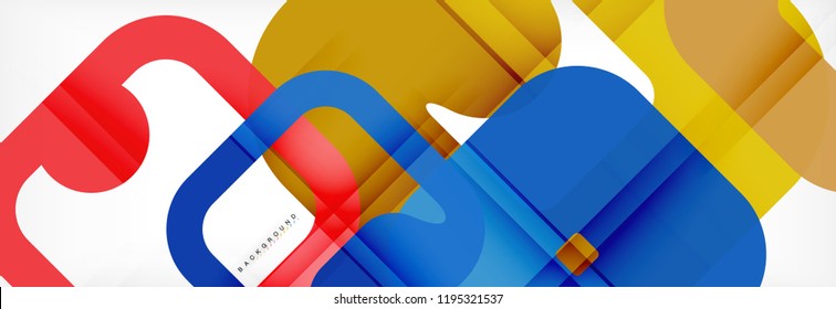 Square geometric background, multicolored template for business or technology presentation or web brochure cover layout, vector wallpaper.