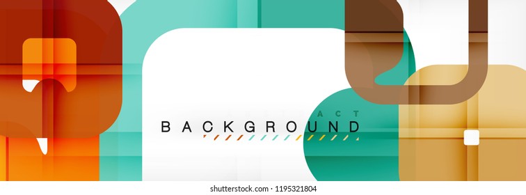 Square geometric background, multicolored template for business or technology presentation or web brochure cover layout, vector wallpaper.