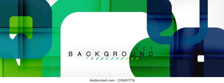 Square geometric background, multicolored template for business or technology presentation or web brochure cover layout, vector wallpaper.