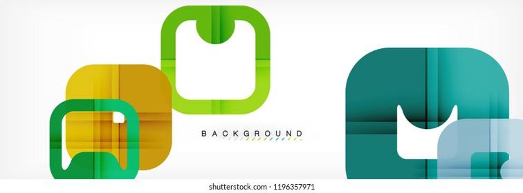 Square geometric background, multicolored template for business or technology presentation or web brochure cover layout, vector wallpaper.