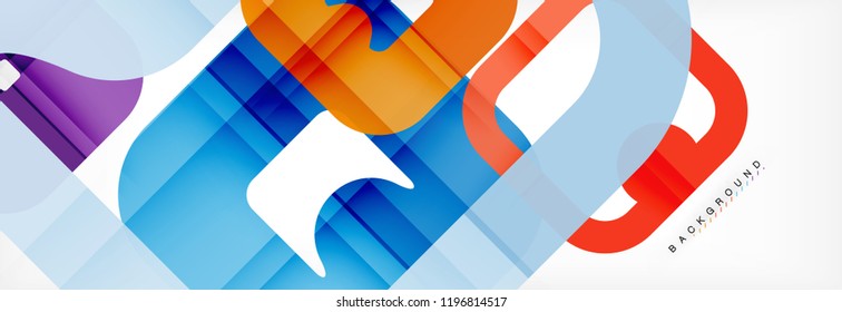 Square geometric background, multicolored template for business or technology presentation or web brochure cover layout, vector wallpaper.