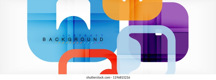 Square geometric background, multicolored template for business or technology presentation or web brochure cover layout, vector wallpaper.