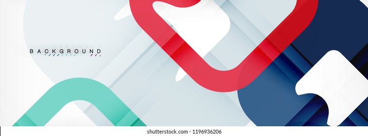 Square geometric background, multicolored template for business or technology presentation or web brochure cover layout, vector wallpaper.