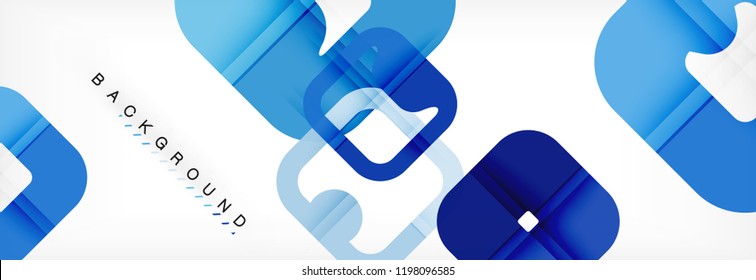 Fondo geométrico cuadrado, plantilla multicolor para presentación de negocios o tecnología o diseño de portada de folletos web, fondo de pantalla vectorial.