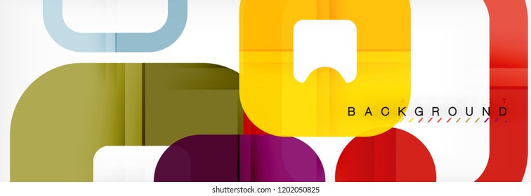 Square geometric background, multicolored template for business or technology presentation or web brochure cover layout, vector wallpaper.