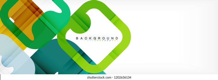 Square geometric background, multicolored template for business or technology presentation or web brochure cover layout, vector wallpaper.