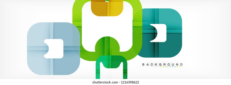 Square geometric background, multicolored template for business or technology presentation or web brochure cover layout, vector wallpaper.