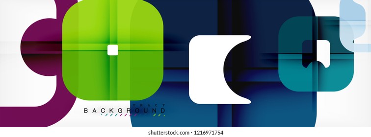 Square geometric background, multicolored template for business or technology presentation or web brochure cover layout, vector wallpaper.