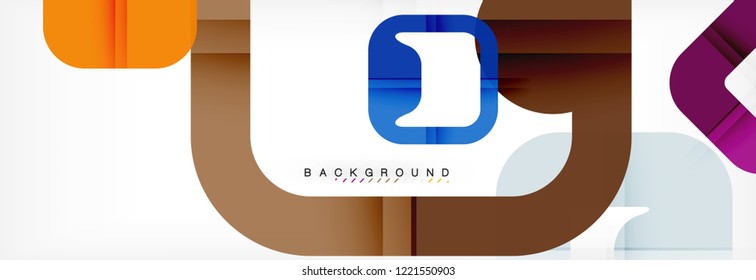 Fondo geométrico cuadrado, plantilla multicolor para presentación de negocios o tecnología o diseño de portada de folletos web, fondo de pantalla vectorial.