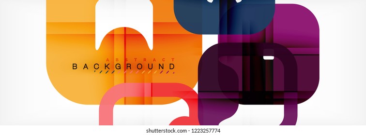Square geometric background, multicolored template for business or technology presentation or web brochure cover layout, vector wallpaper.