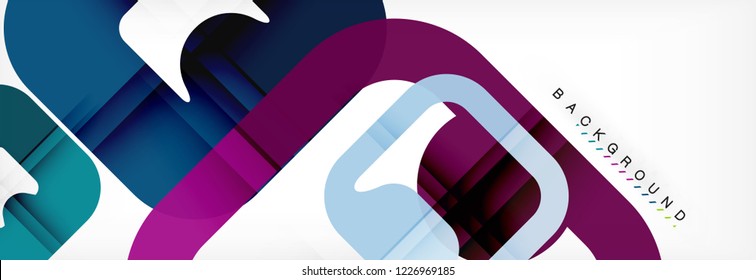 Fondo geométrico cuadrado, plantilla multicolor para presentación de negocios o tecnología o diseño de portada de folletos web, fondo de pantalla vectorial.