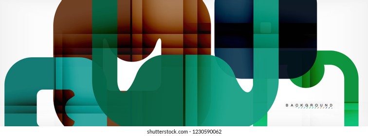 Quadratischer geometrischer Hintergrund, mehrfarbige Vorlage für Geschäfts- oder Technologiepräsentation oder Webbroschürenübersicht, Vektorhintergrund.