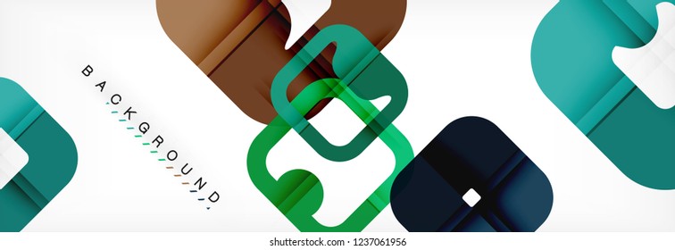 Square geometric background, multicolored template for business or technology presentation or web brochure cover layout, vector wallpaper.