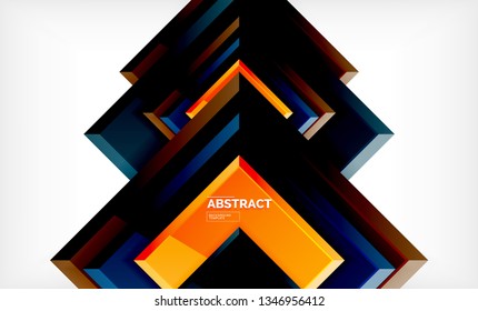 Square geometric background, vector modern template