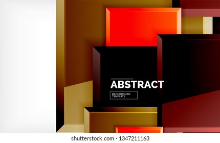 Quadratischer geometrischer Hintergrund, Vektorgrafik-moderne Vorlage