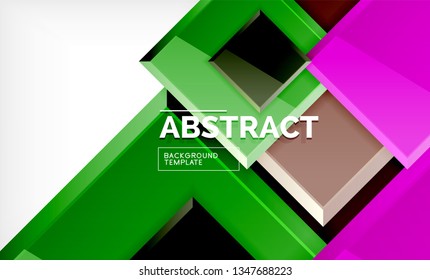 Fondo geométrico cuadrado, plantilla vectorial moderna
