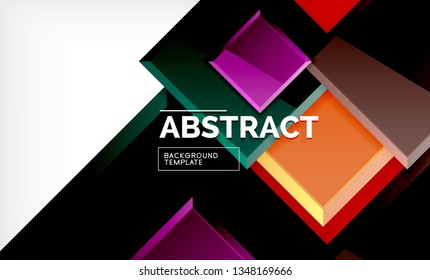 Fundo geométrico quadrado, modelo moderno vetorial