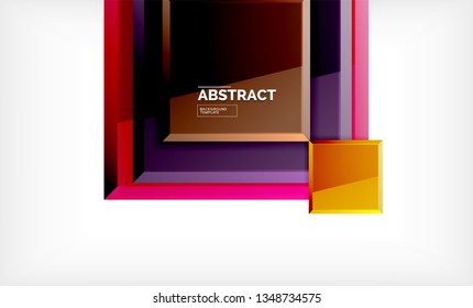 Fundo geométrico quadrado, modelo moderno vetorial