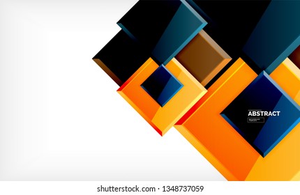 Fundo geométrico quadrado, modelo moderno vetorial