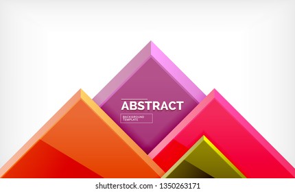 Square geometric background, vector modern template