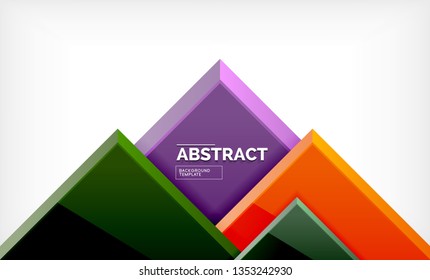 Square geometric background, vector modern template