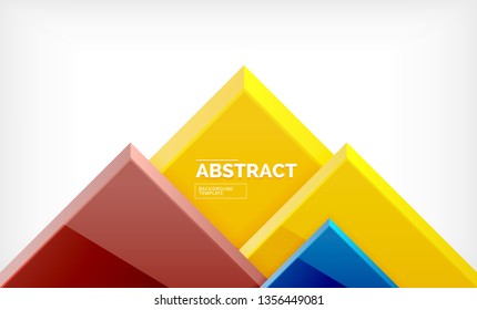 Square geometric background, vector modern template