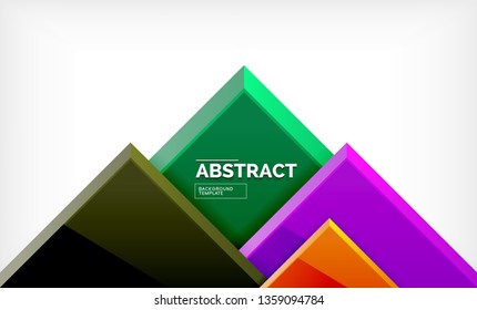 Square geometric background, vector modern template