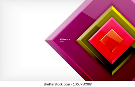 Quadratischer geometrischer Hintergrund, Vektorgrafik-moderne Vorlage