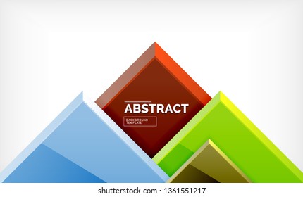 Square geometric background, vector modern template